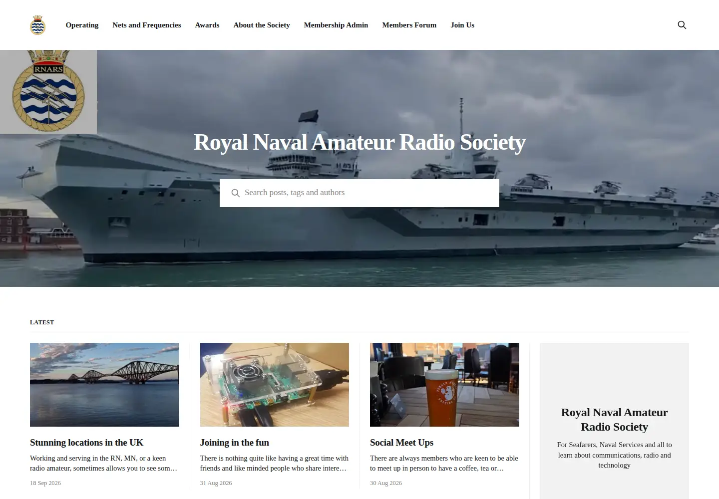 Screenshot of rnars.org.uk