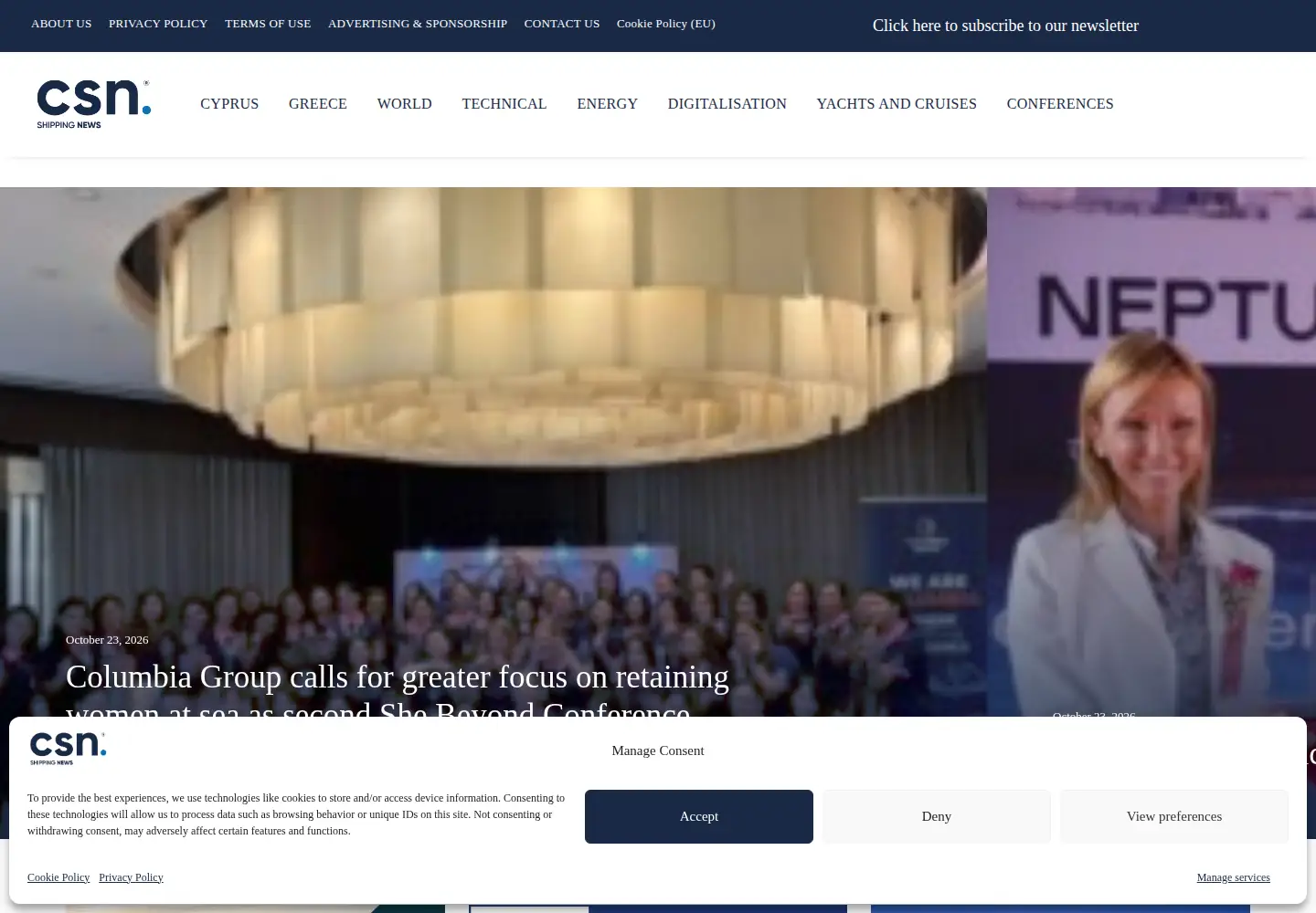 Screenshot of cyprusshippingnews.com