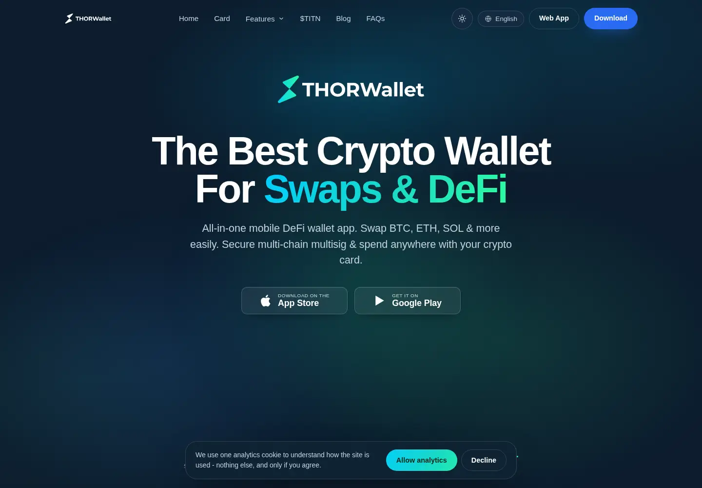 Captured homepage of thorwallet.org in the current scan