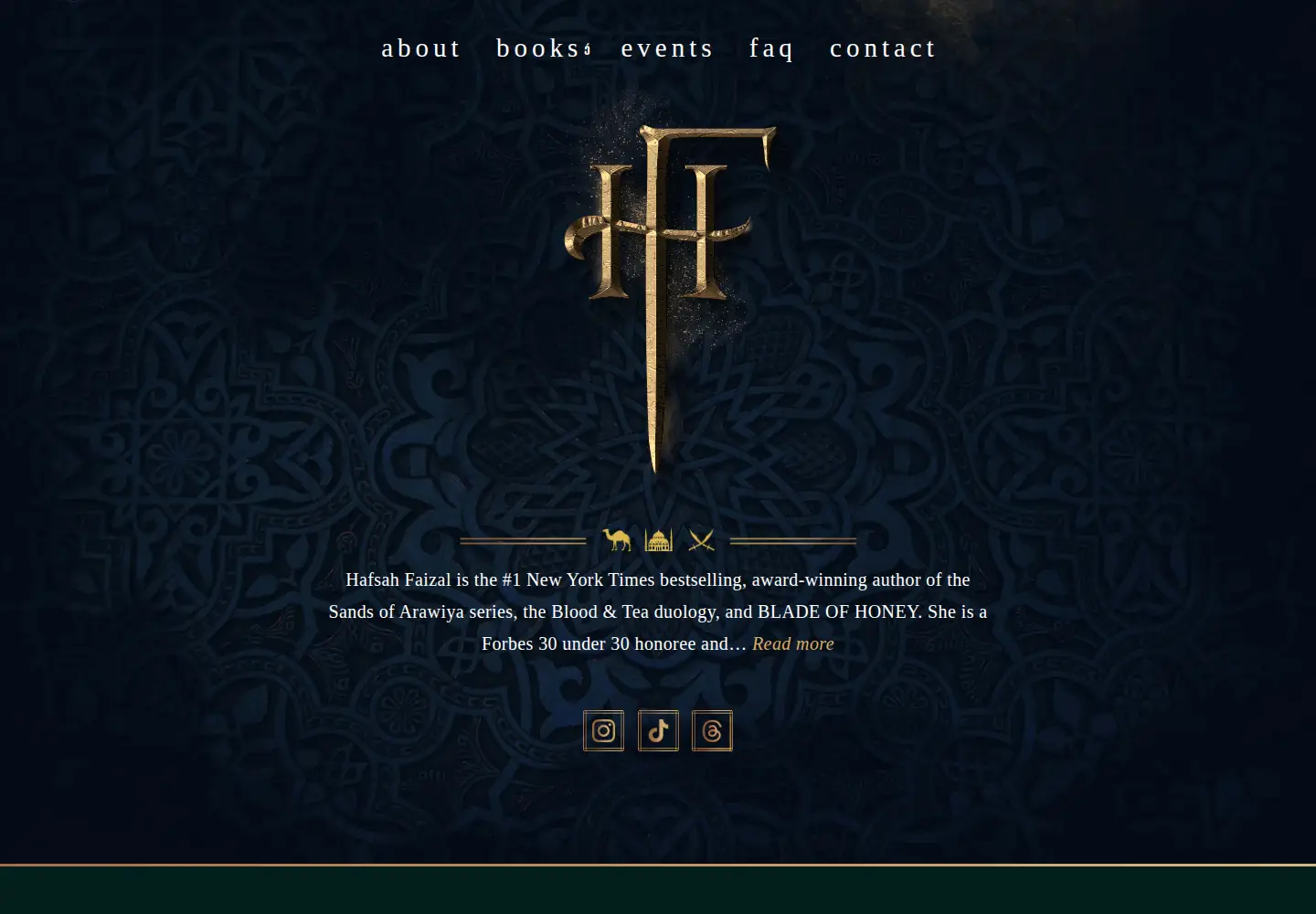 Captured homepage of hafsahfaizal.com in the current scan