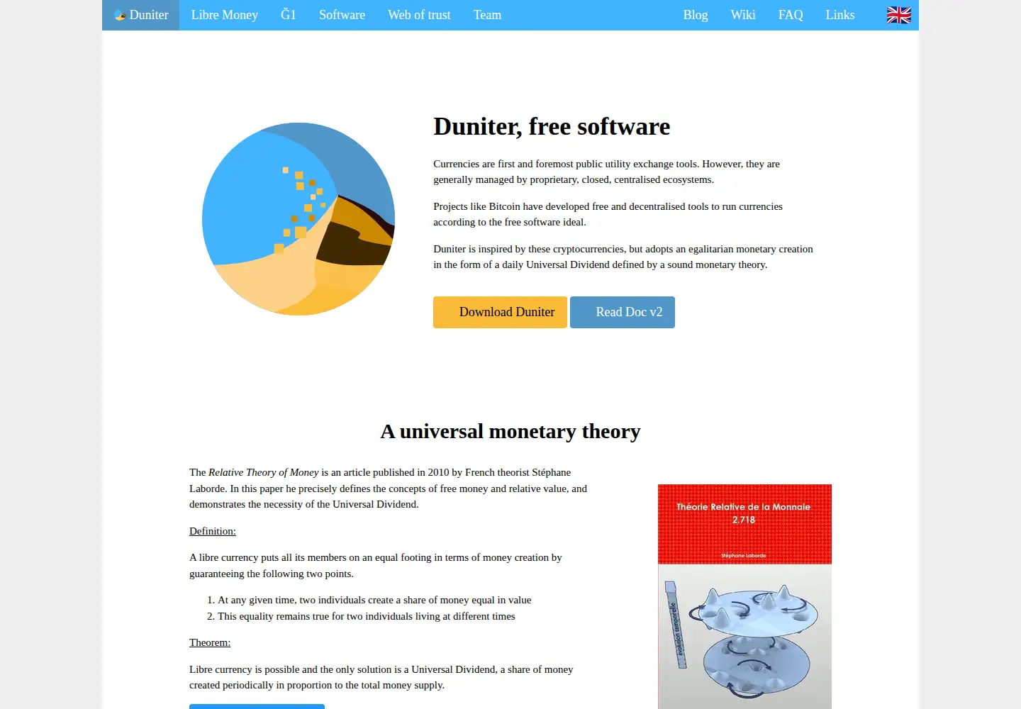 Screenshot of duniter.org