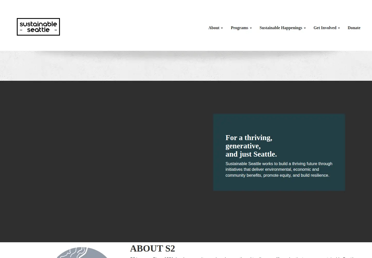 Screenshot of sustainableseattle.org