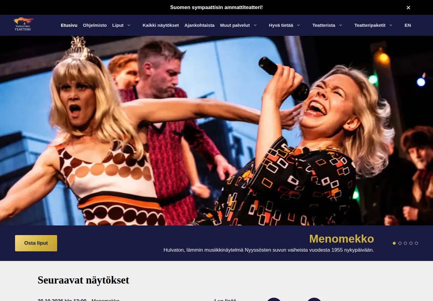 Screenshot of varkaudenteatteri.fi