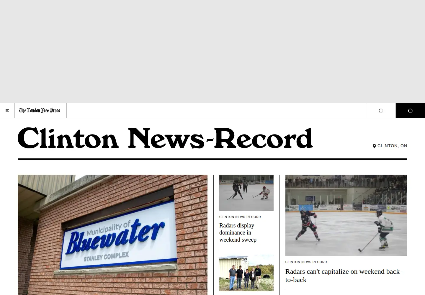 Screenshot of clintonnewsrecord.com