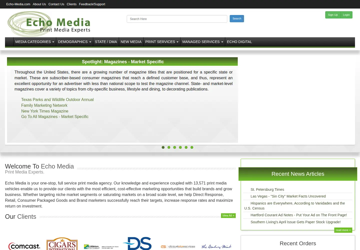 Screenshot of echo-media.com