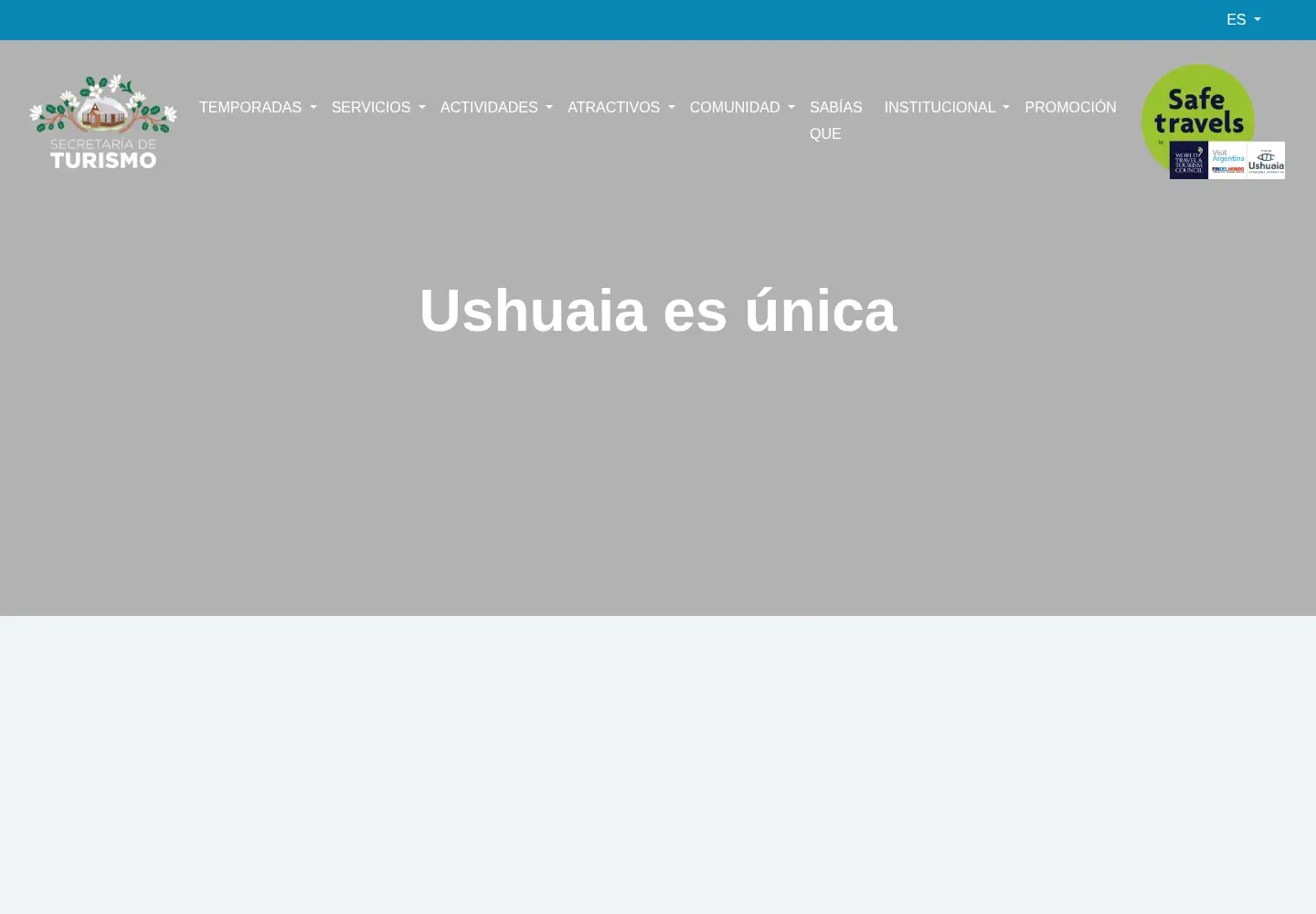 Screenshot of turismoushuaia.com