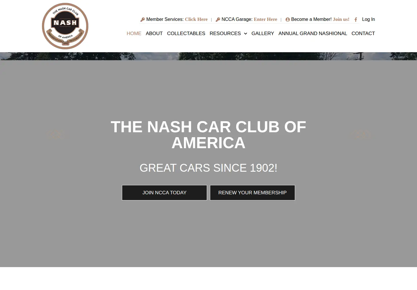 Screenshot of nashcarclub.org