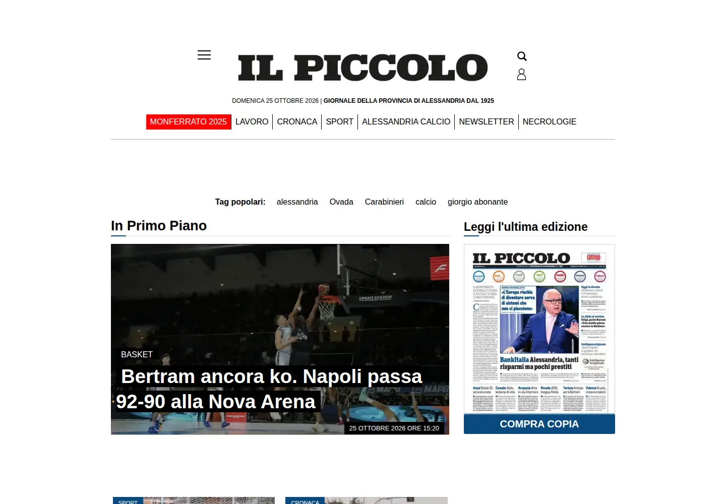 Screenshot of ilpiccolo.net