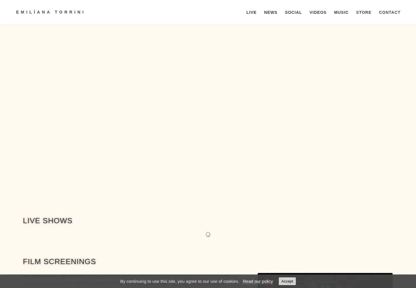Captured homepage of emilianatorrini.com in the current scan