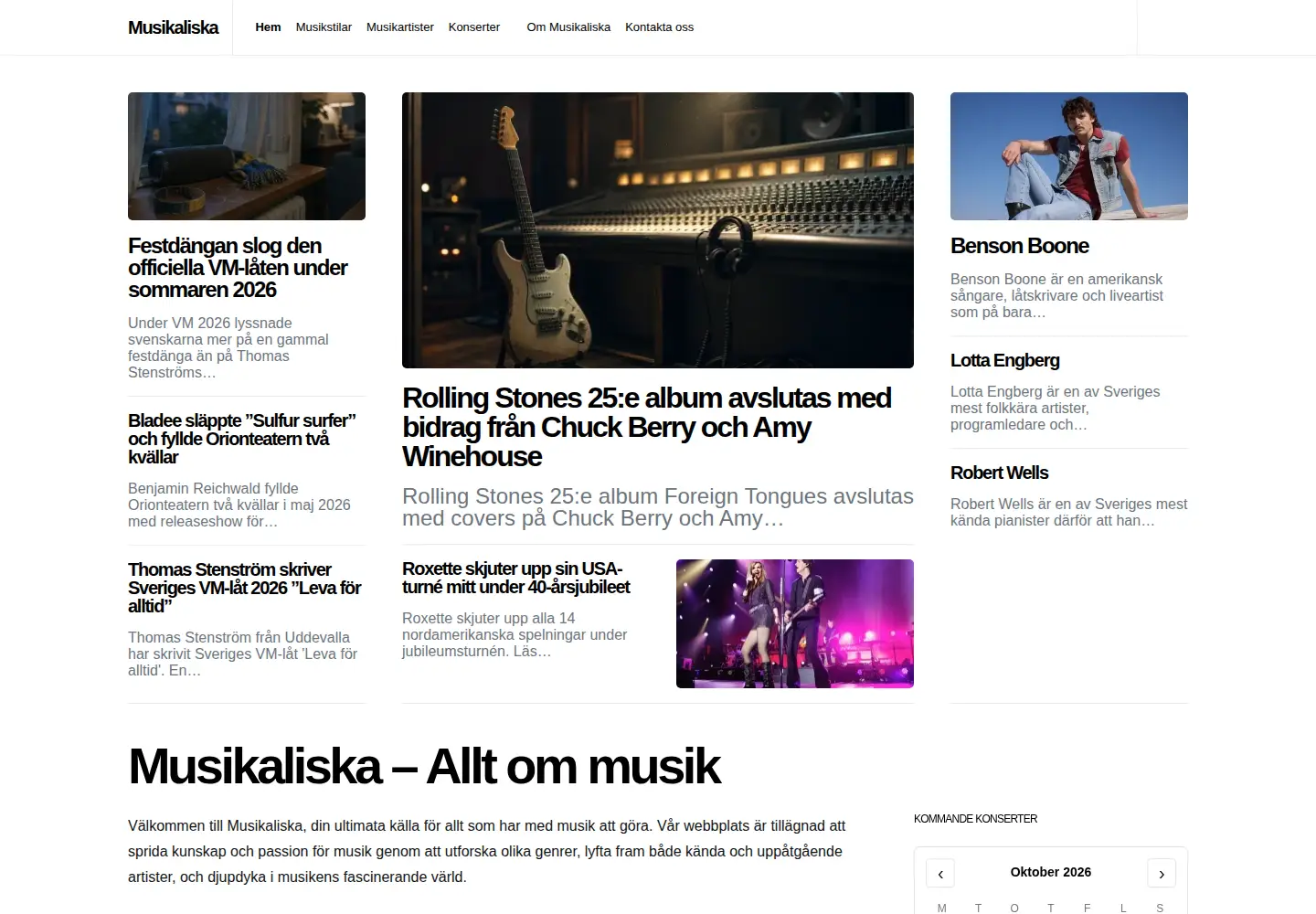 Screenshot of musikaliska.se