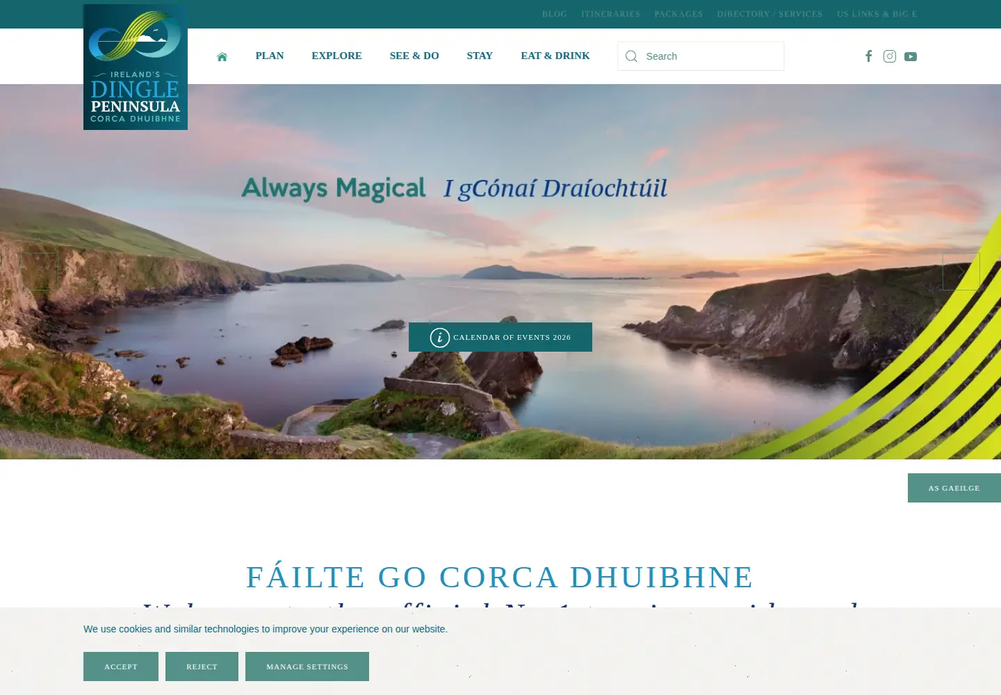 Captured homepage of dingle-peninsula.ie in the current scan