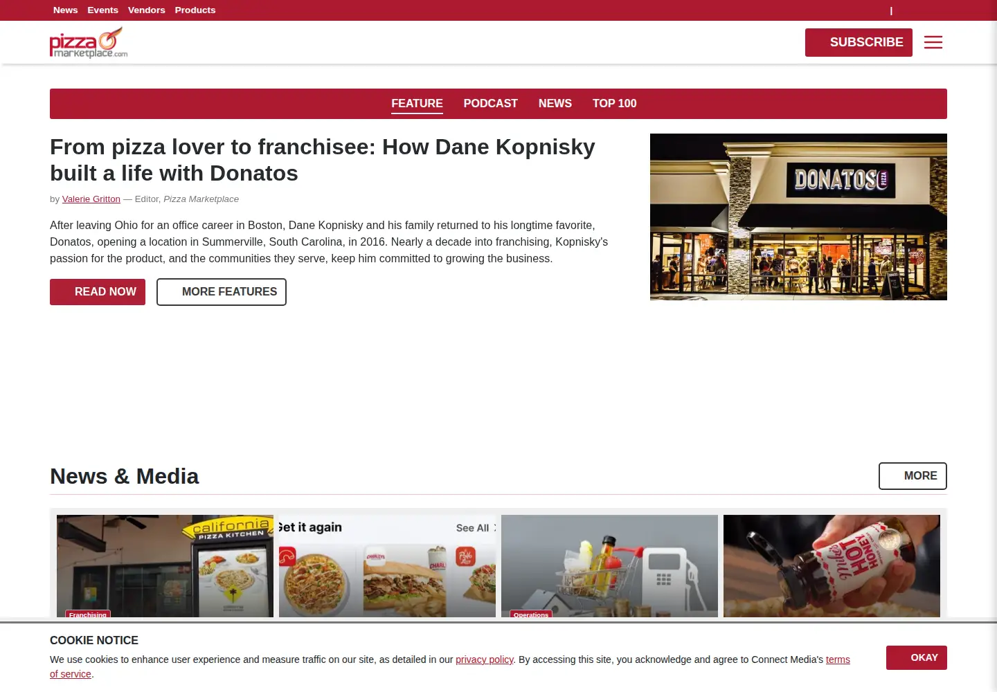 Screenshot of pizzamarketplace.com