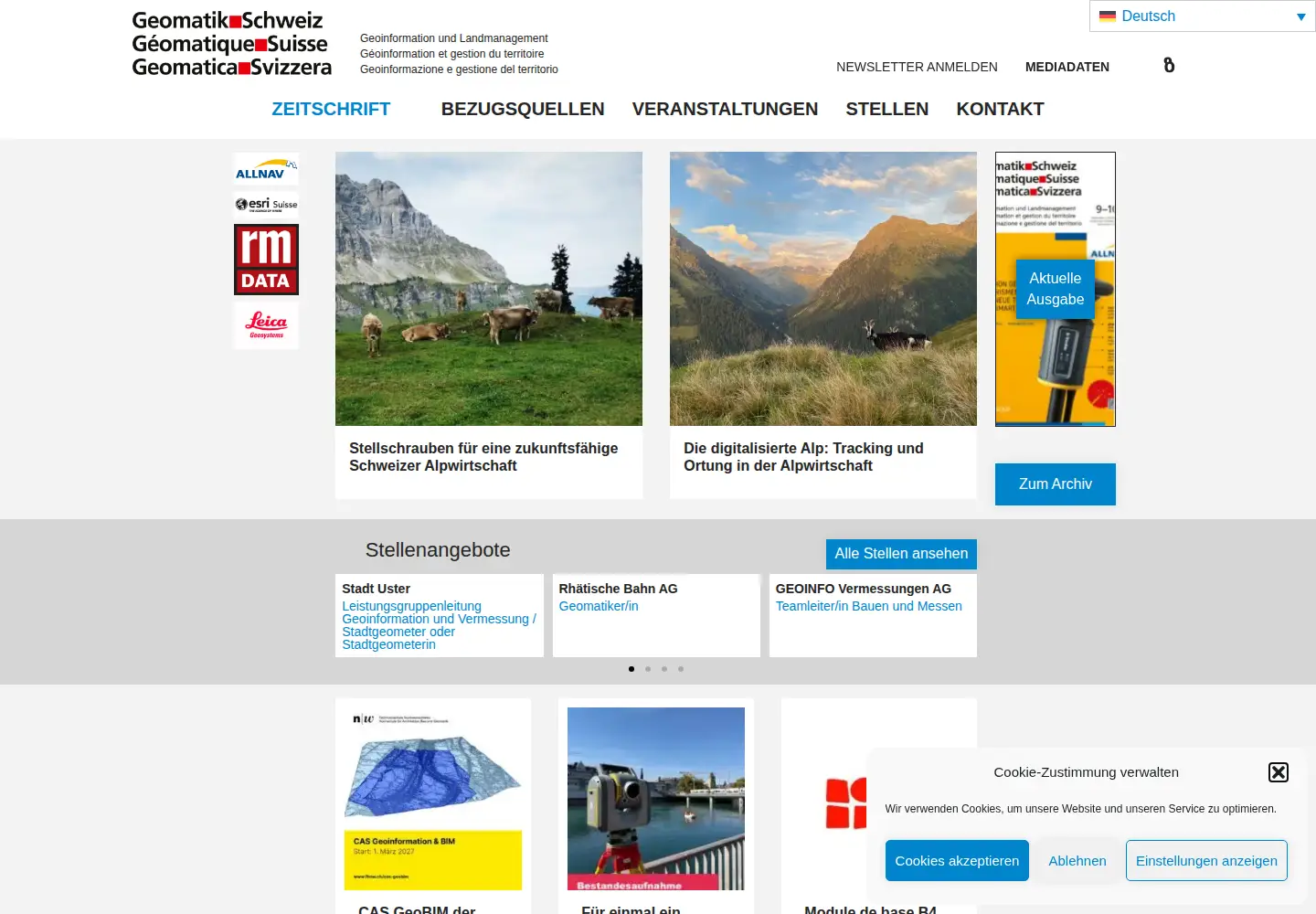 Screenshot of geomatik.ch
