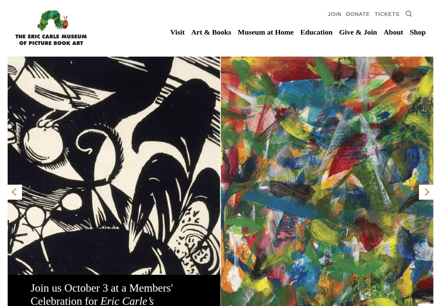 Screenshot of carlemuseum.org