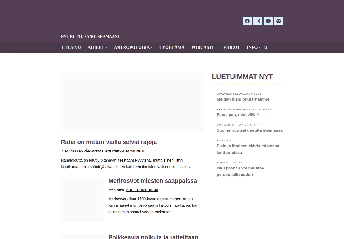 Screenshot of antroblogi.fi