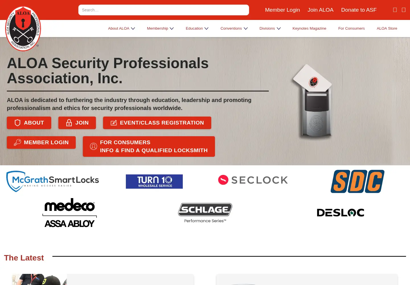 Screenshot of aloa.org