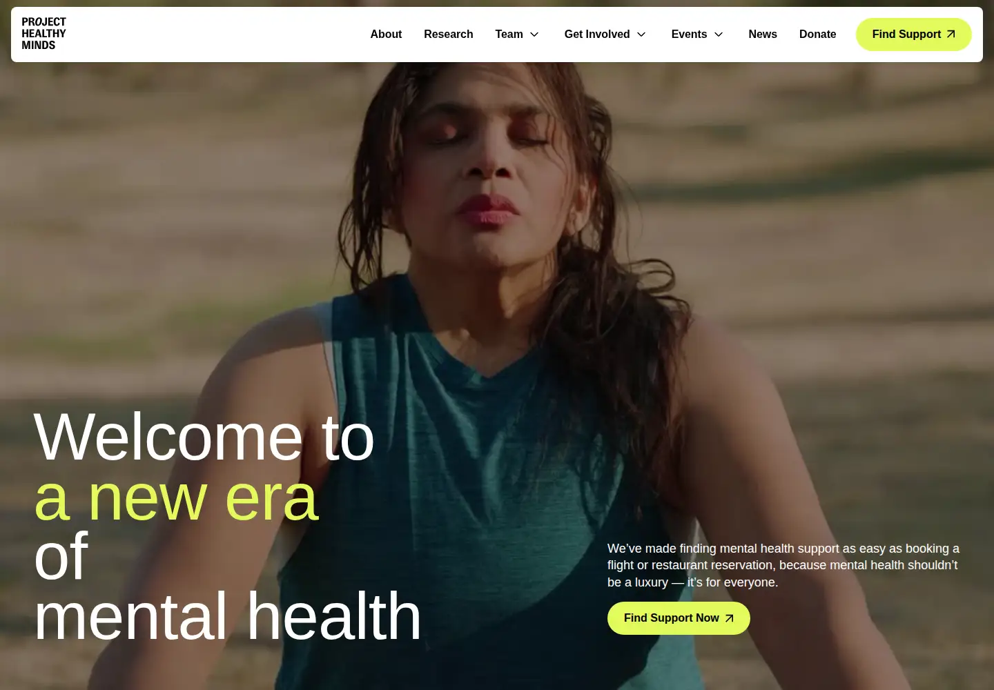 Screenshot of projecthealthyminds.com