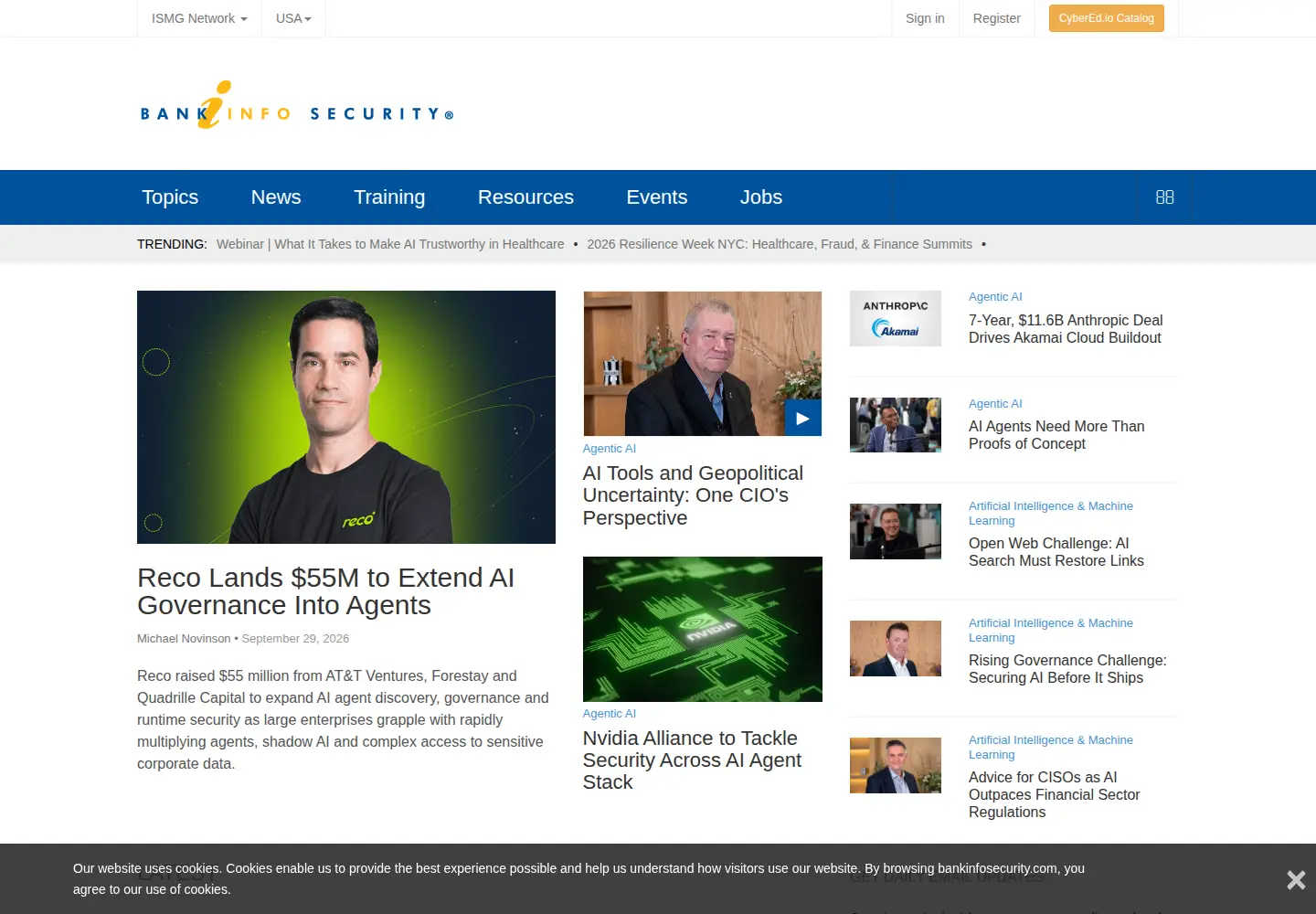Screenshot of bankinfosecurity.com