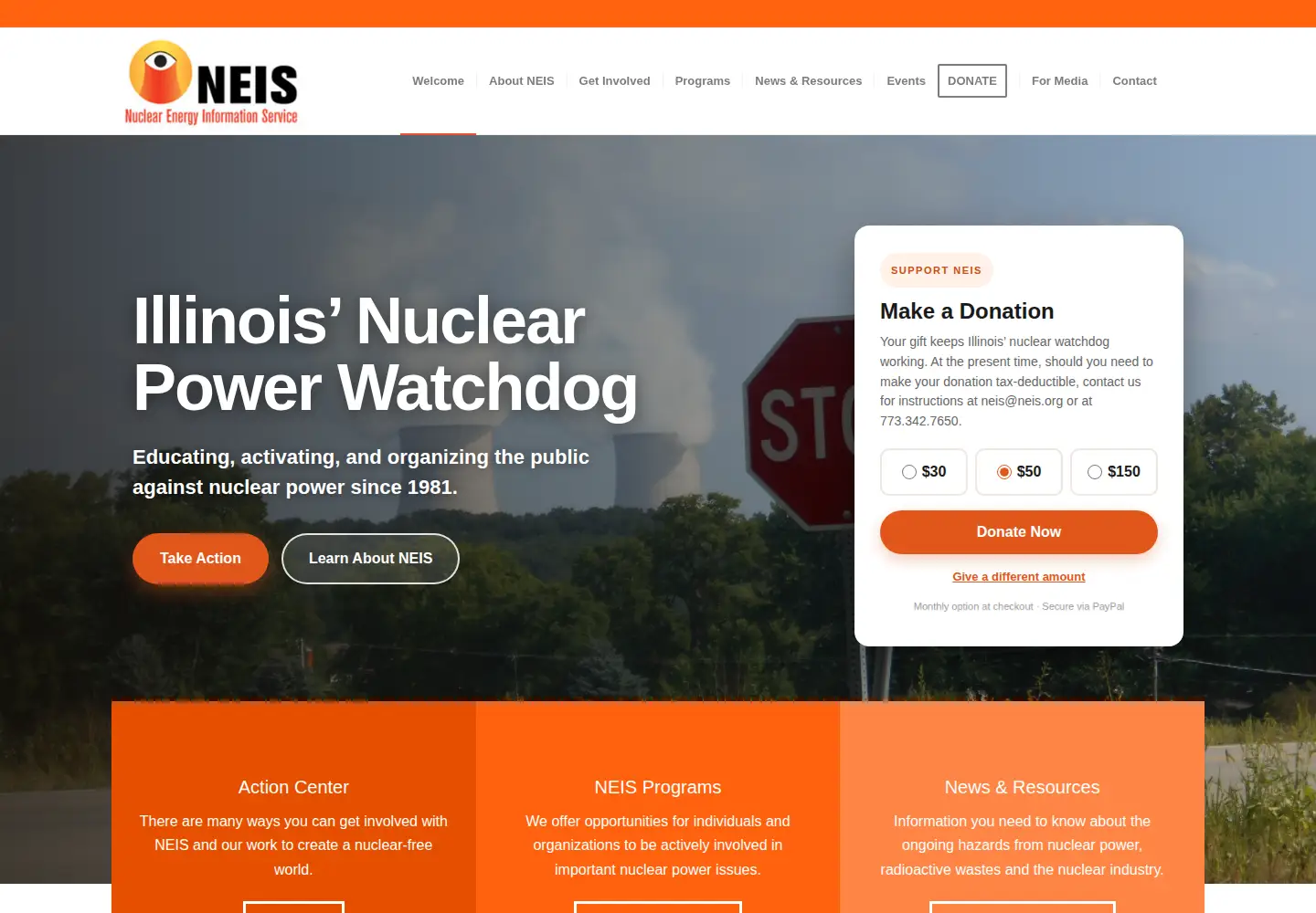 Screenshot of neis.org
