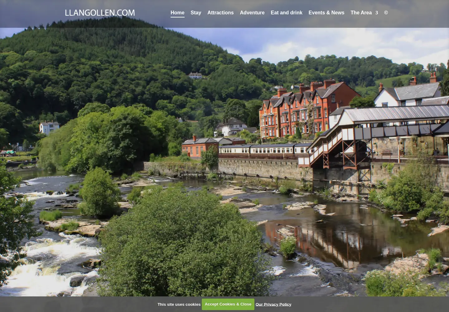 Captured homepage of llangollen.com in the current scan