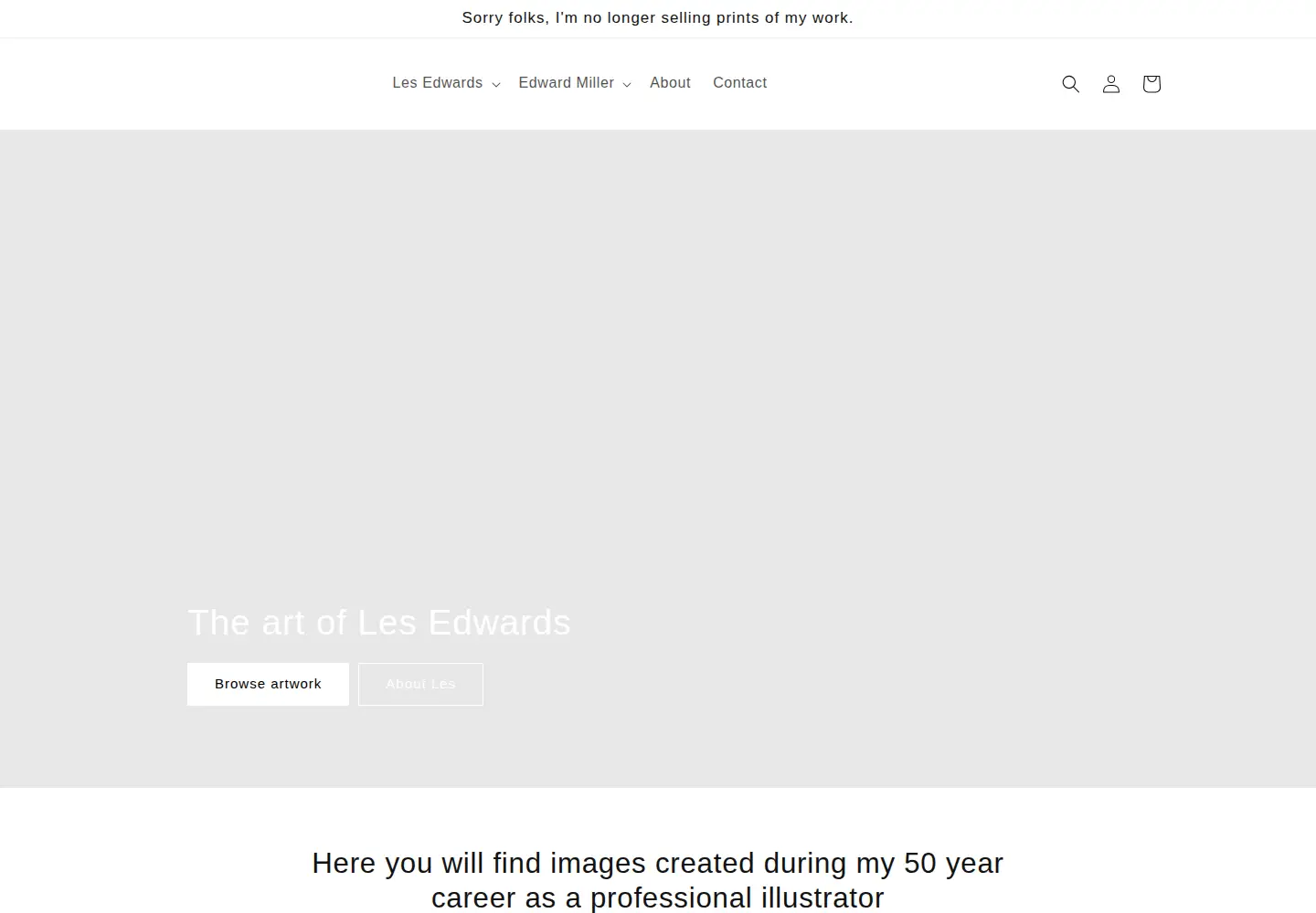 Captured homepage of lesedwards.com in the current scan