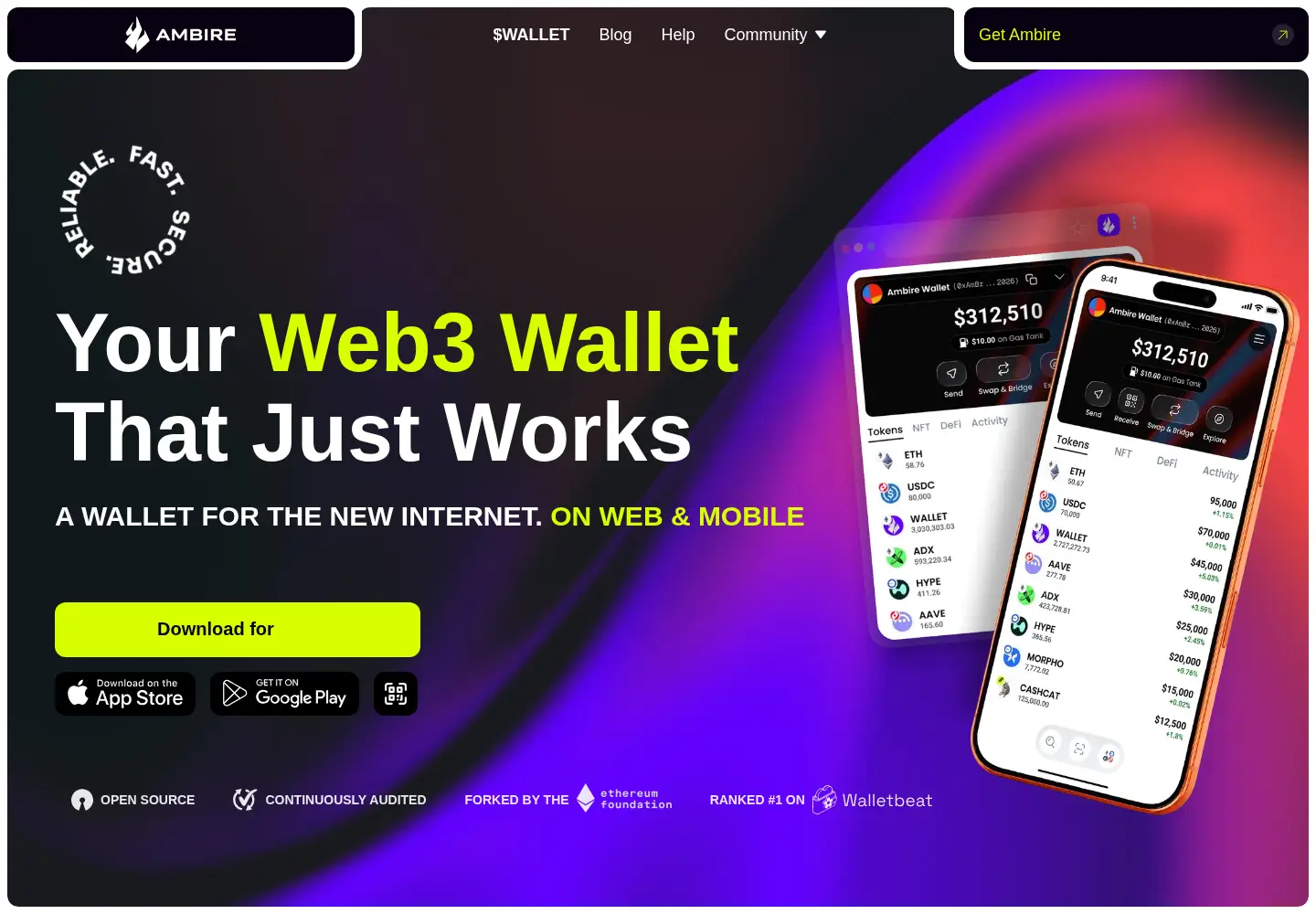 Screenshot of ambire.com