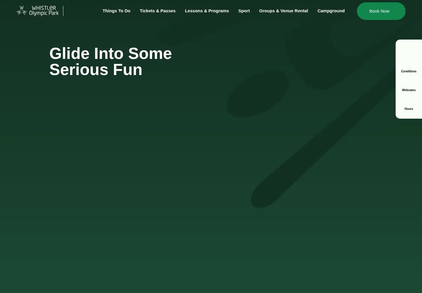 Screenshot of whistlerolympicpark.com
