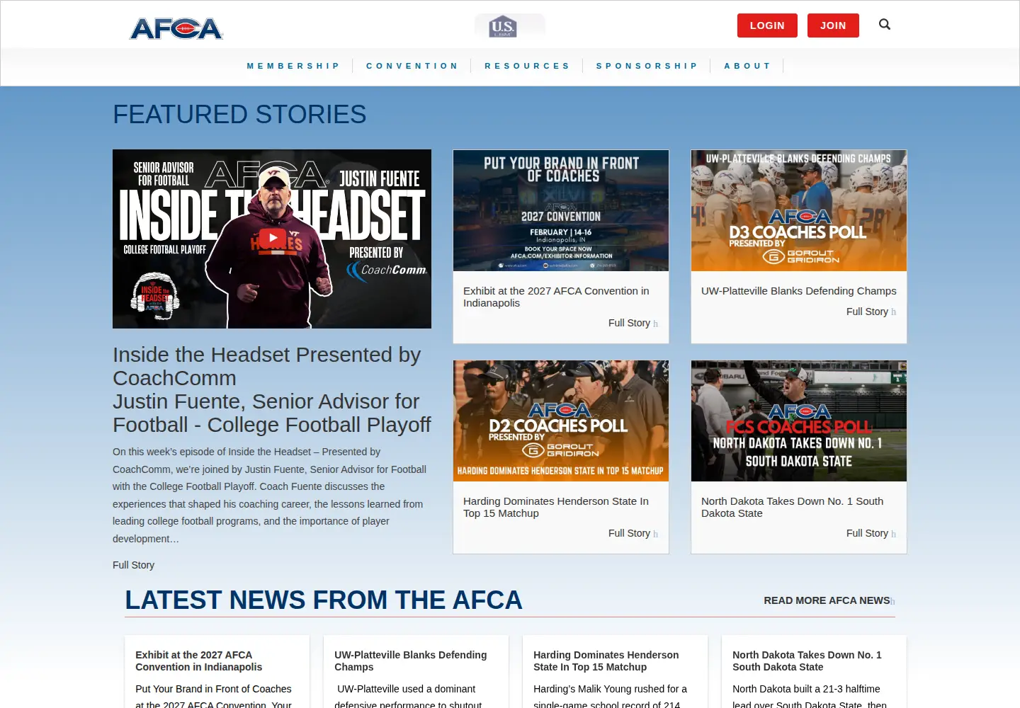 Screenshot of afca.com