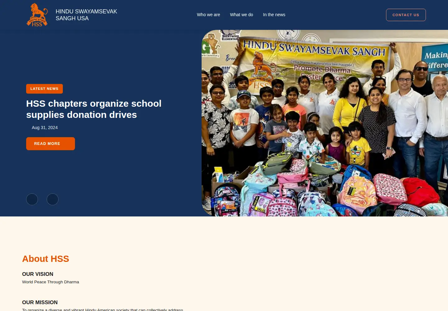 Screenshot of hssus.org