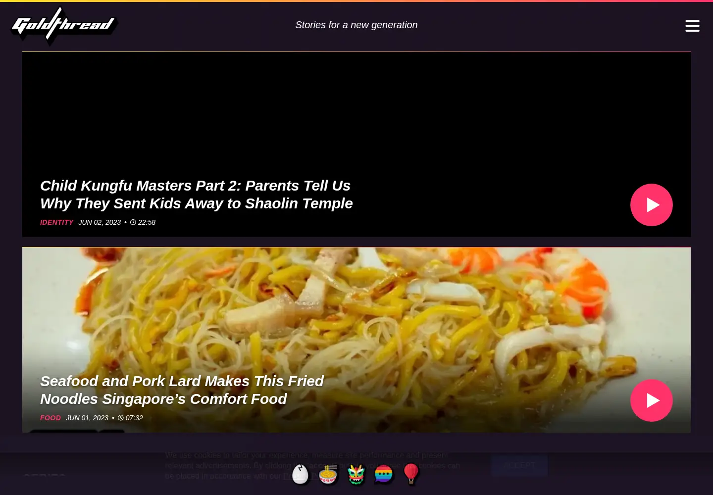 Screenshot of goldthread2.com