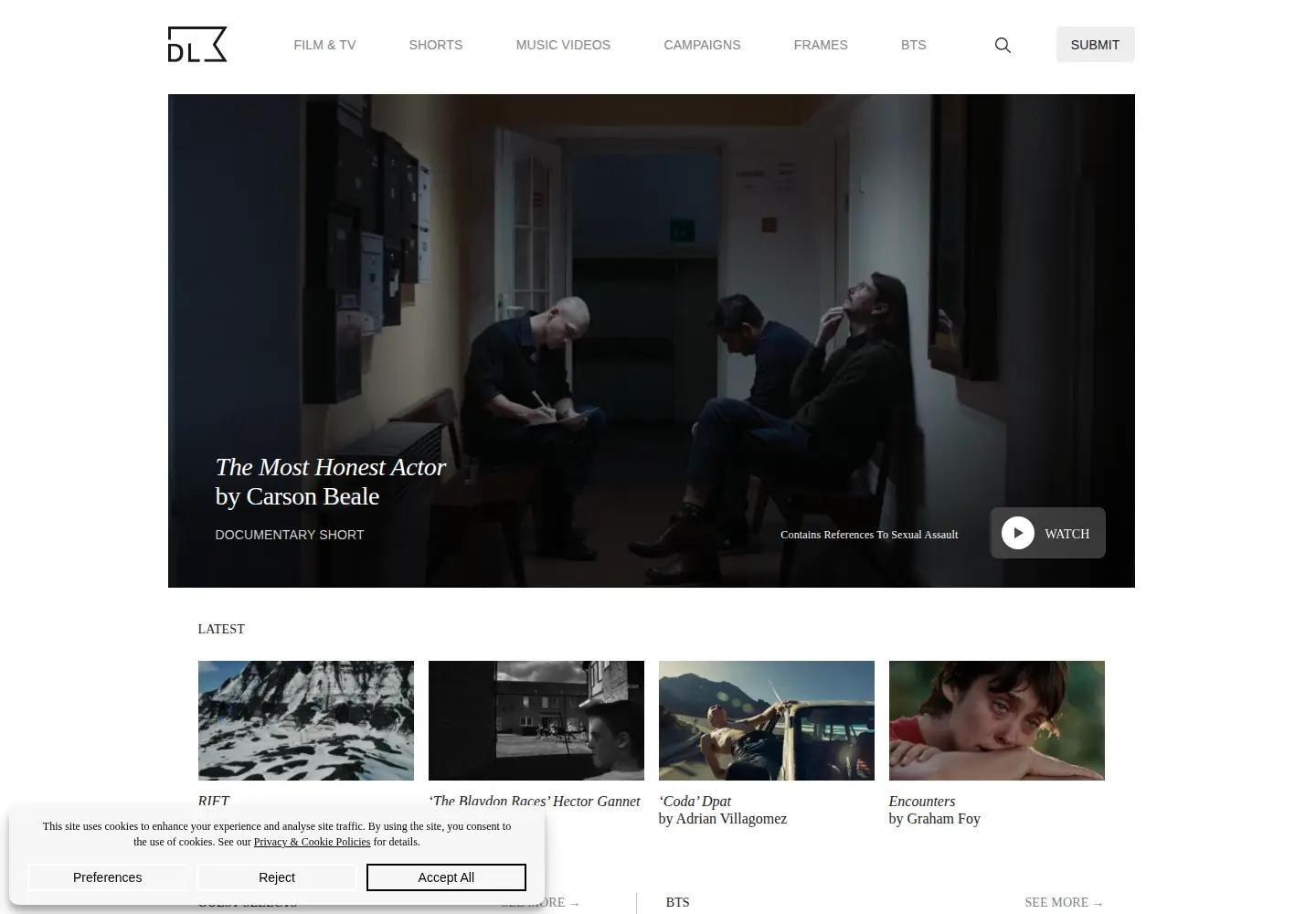Screenshot of directorslibrary.com