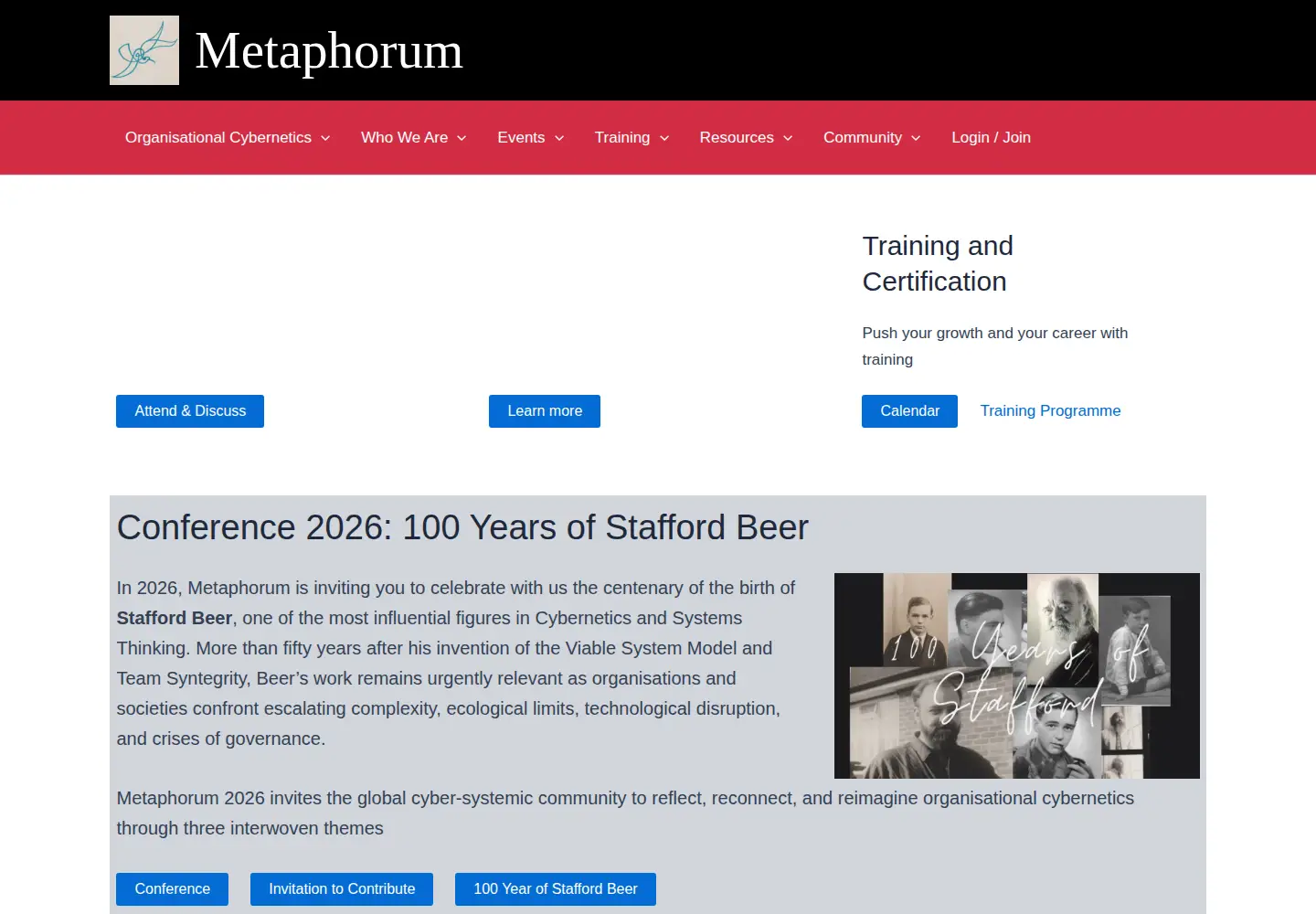 Screenshot of metaphorum.org