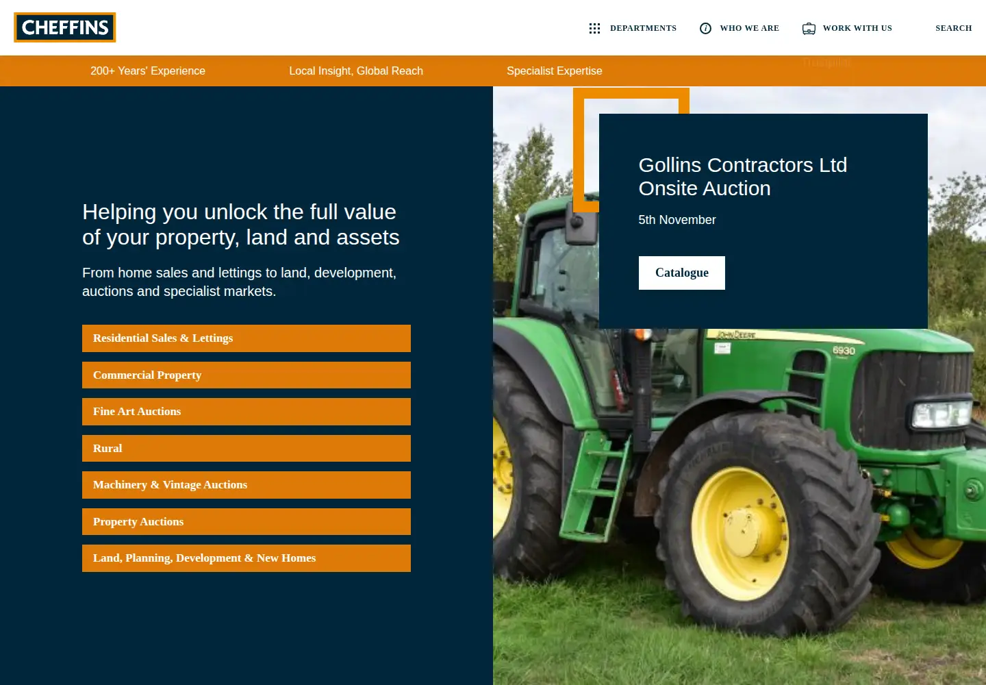 Screenshot of cheffins.co.uk