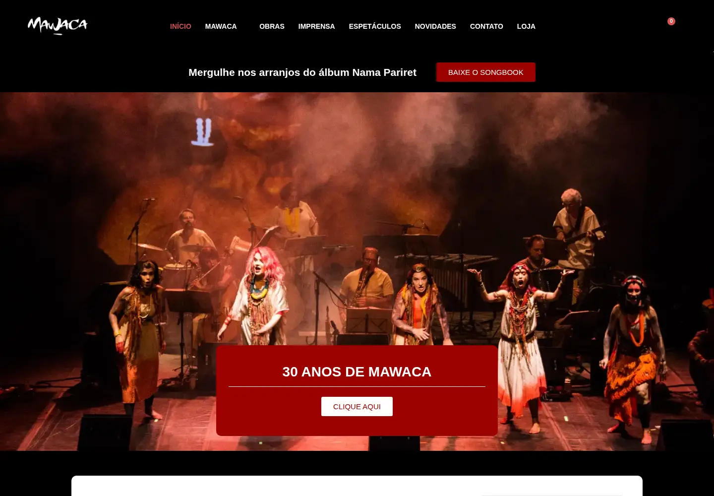 Captured homepage of mawaca.com.br in the current scan