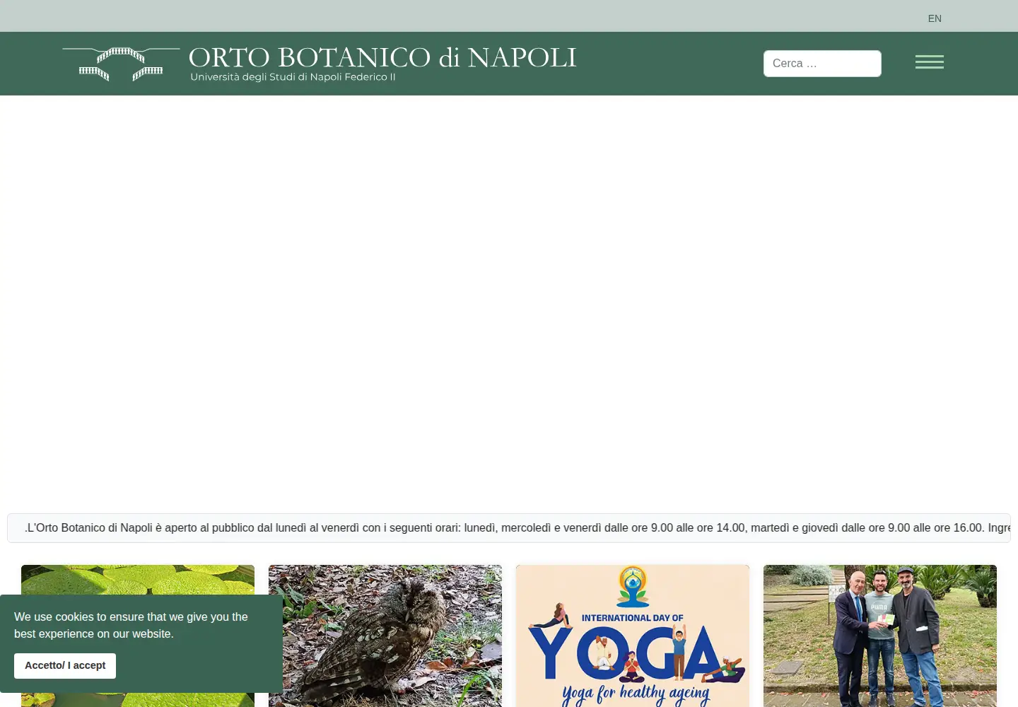 Screenshot of ortobotaniconapoli.it