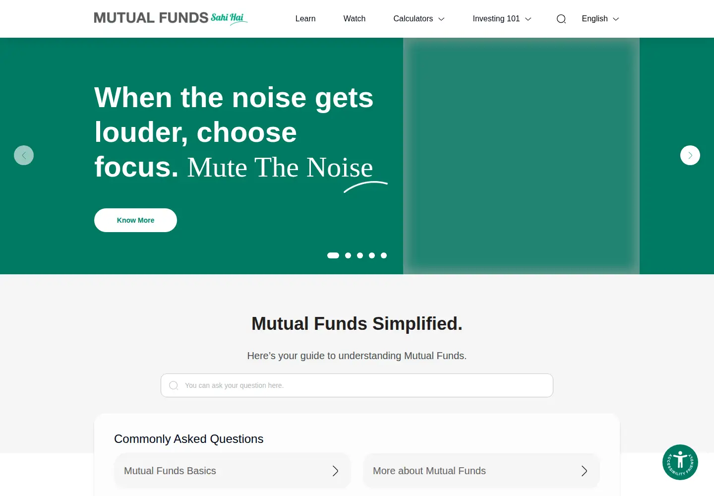 Screenshot of mutualfundssahihai.com
