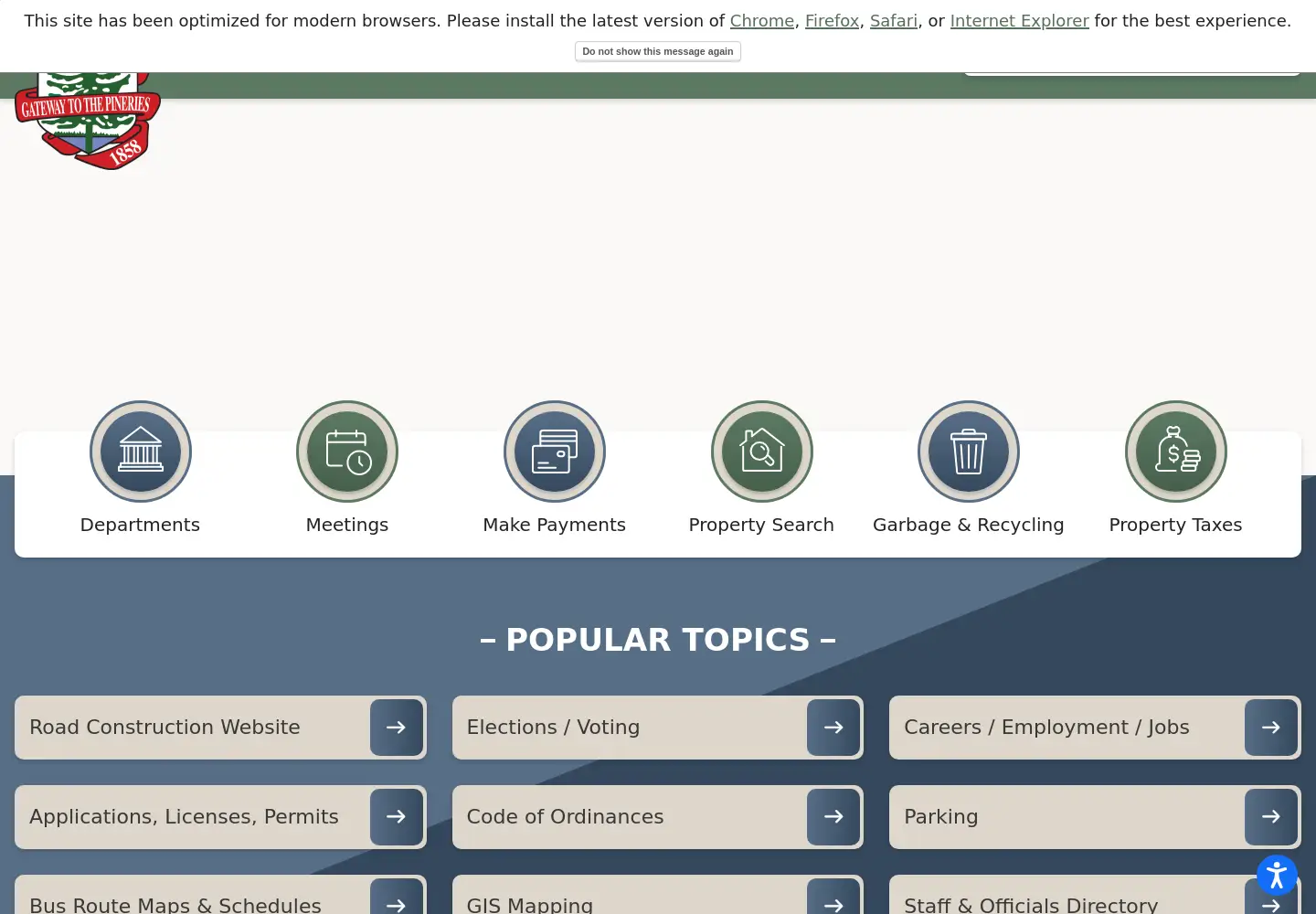 Screenshot of stevenspoint.com
