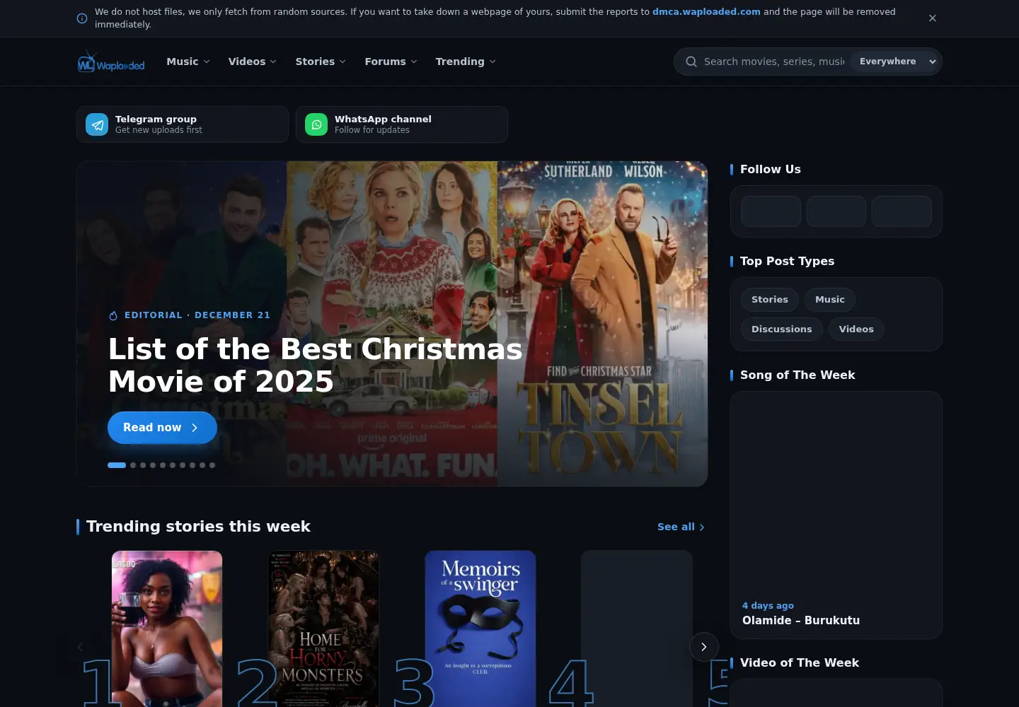 Screenshot of waploaded.com