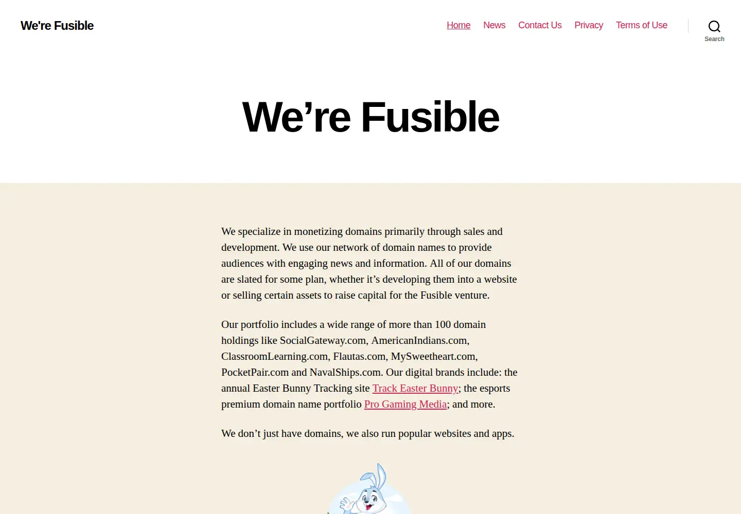 Screenshot of fusible.com