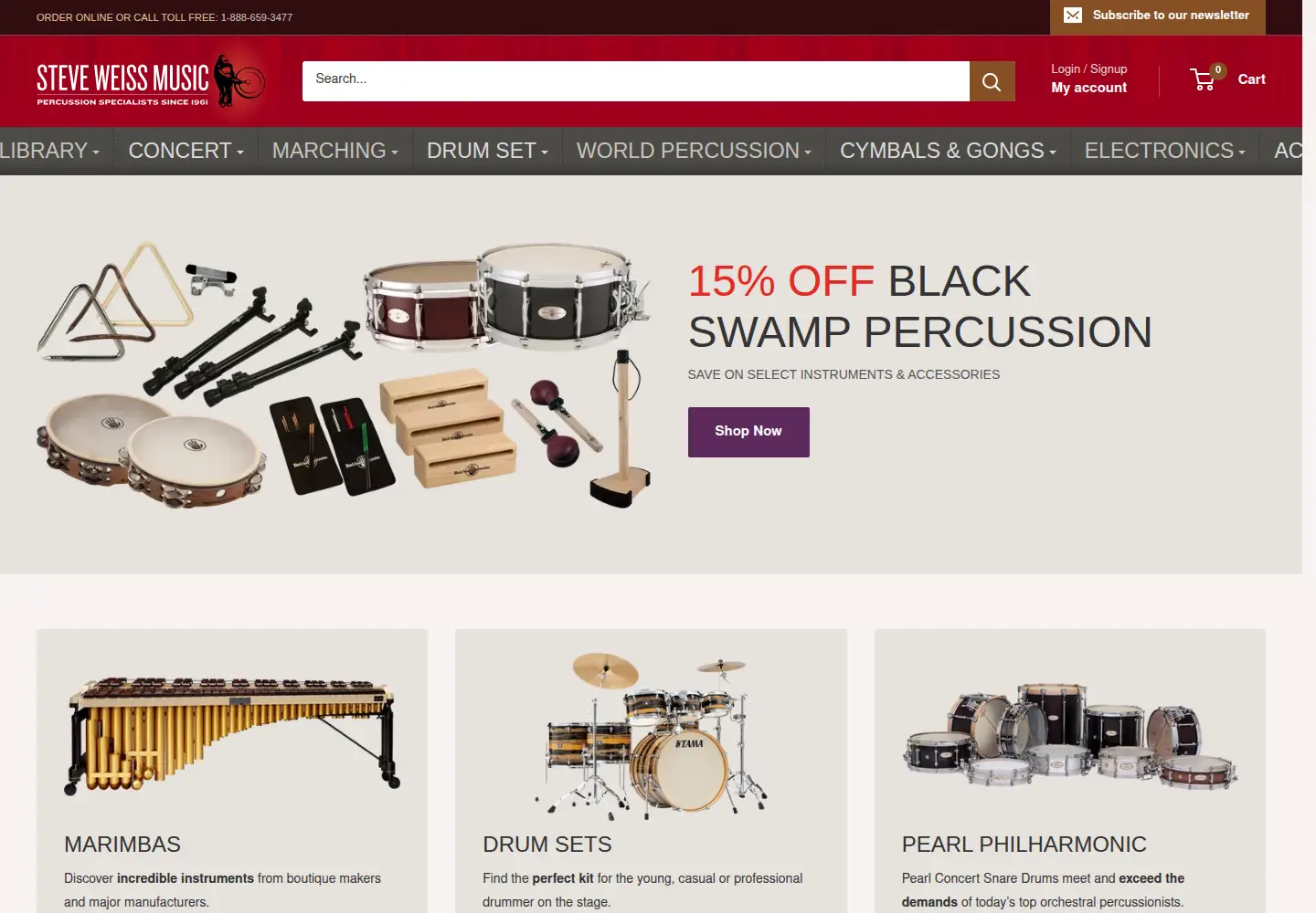 Screenshot of steveweissmusic.com