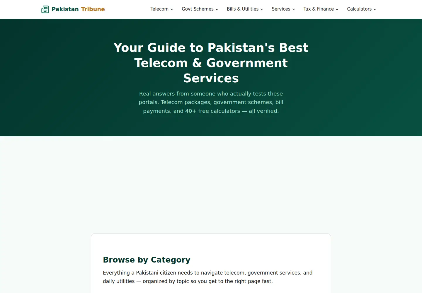 Captured homepage of pakistantribune.com.pk in the current scan