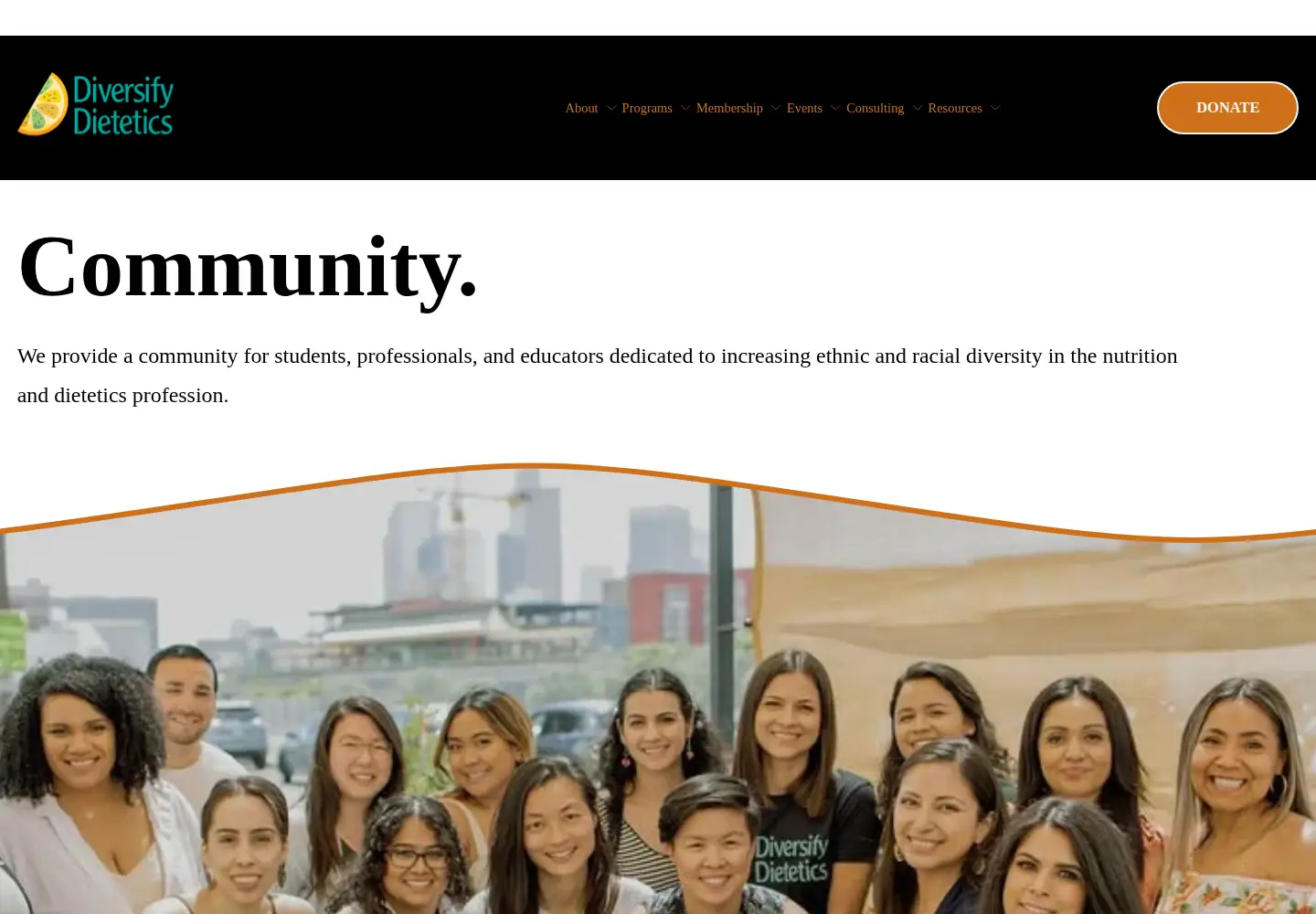 Screenshot of diversifydietetics.org
