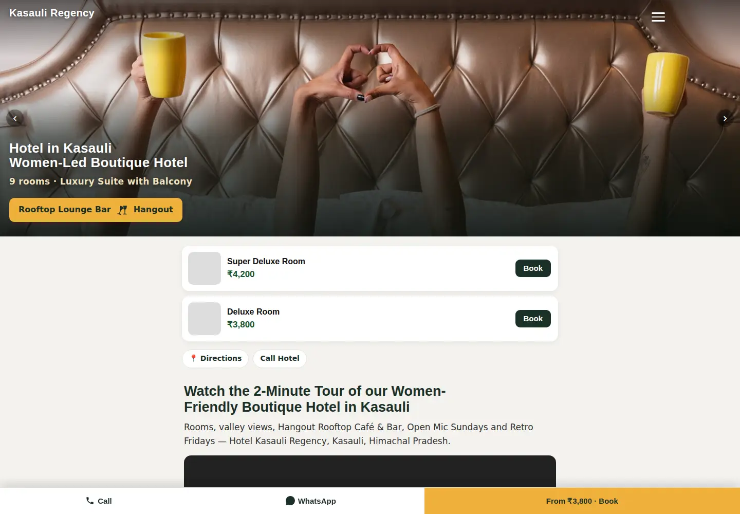 Captured homepage of kasauliregency.com in the current scan