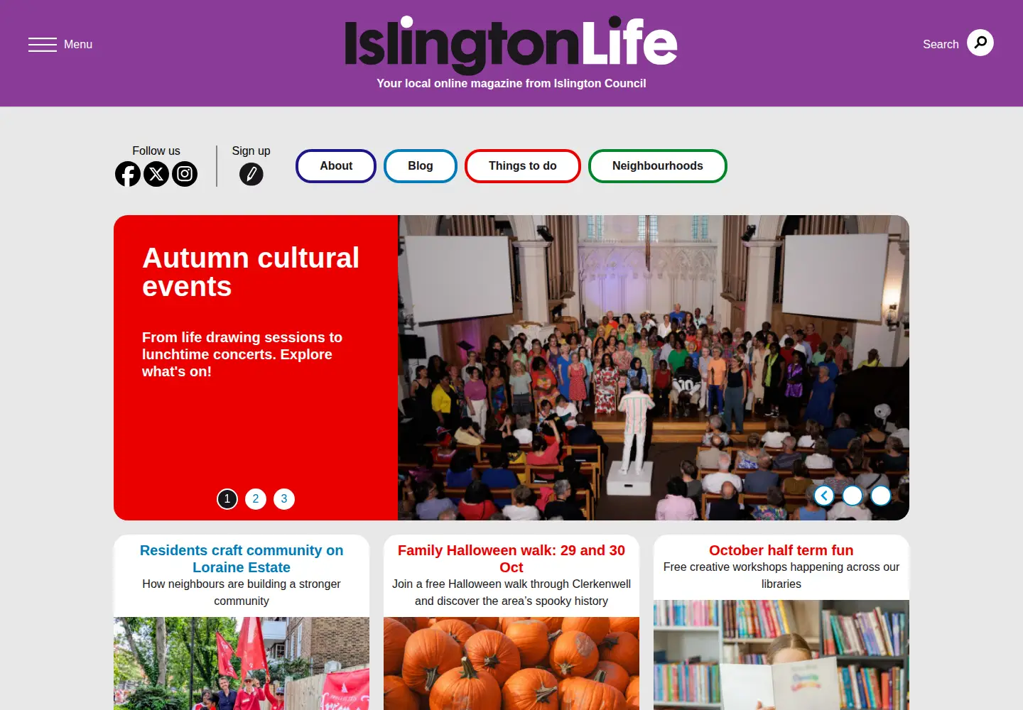 Screenshot of islingtonlife.london