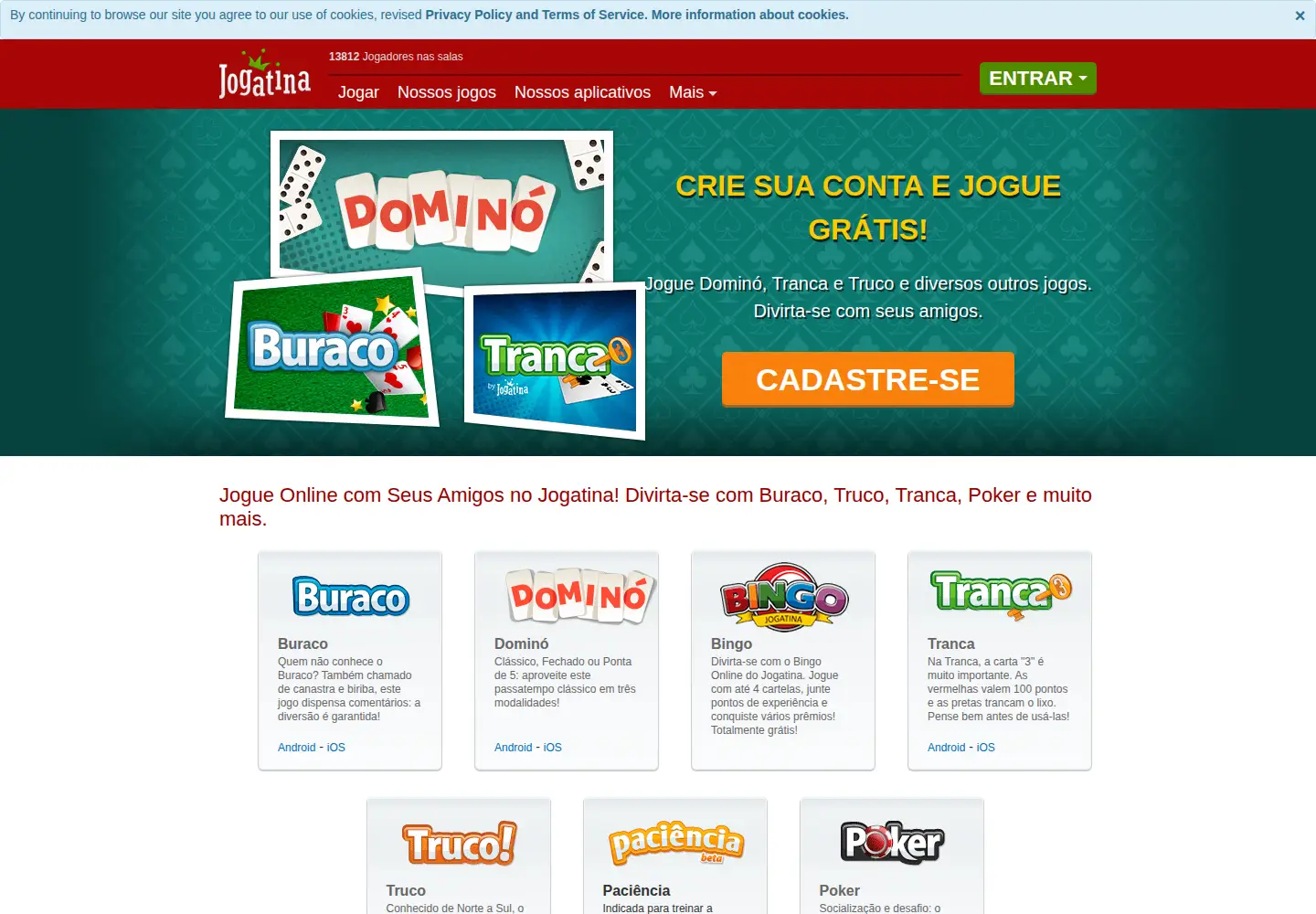 Screenshot of jogatina.com