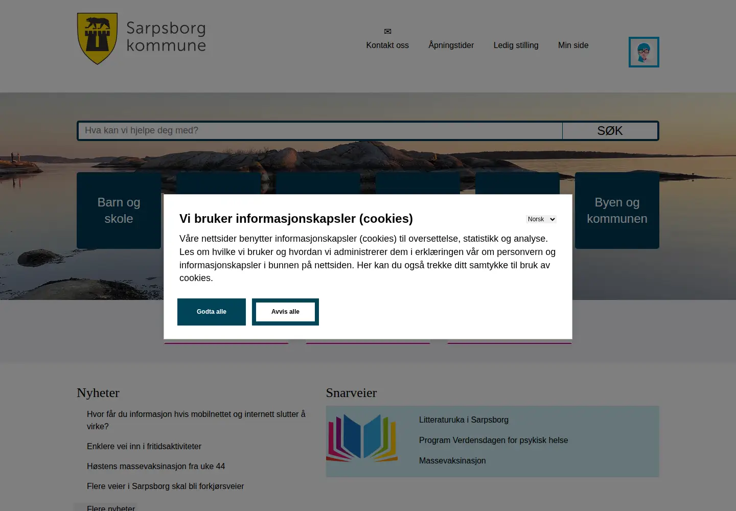 Screenshot of sarpsborg.com