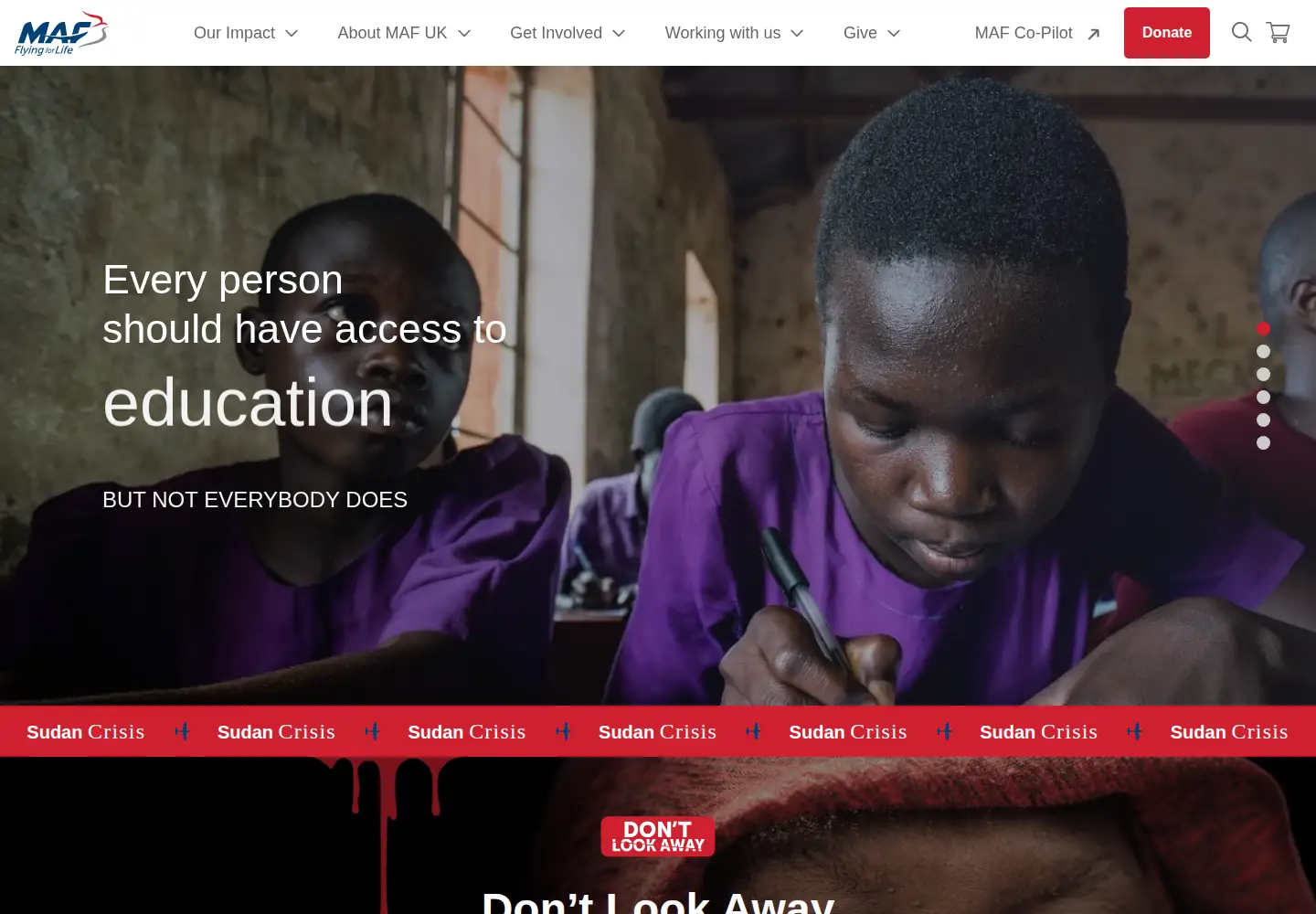 Screenshot of maf-uk.org
