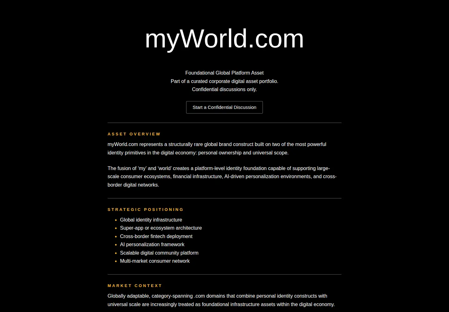 Screenshot of myworld.com