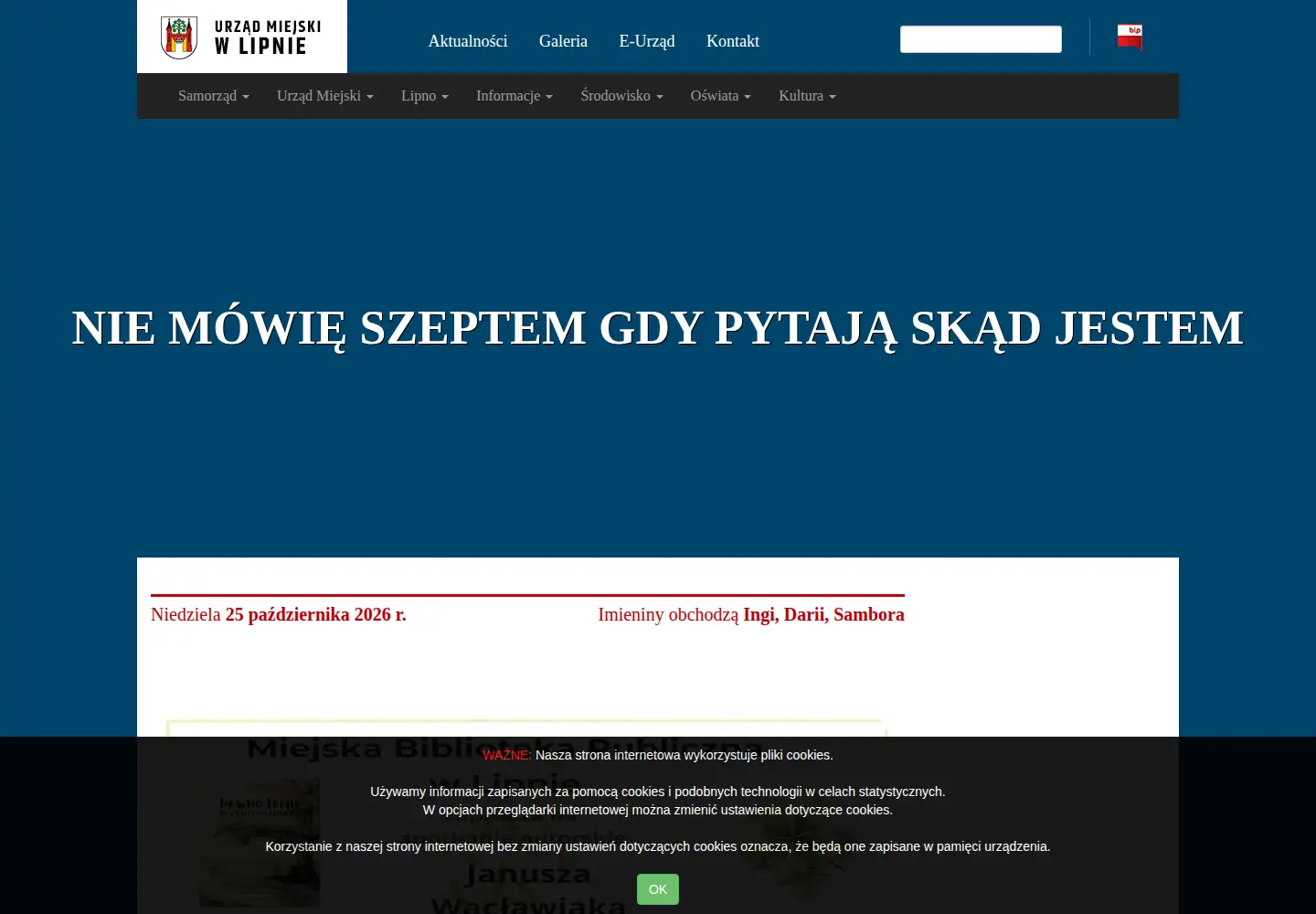 Captured homepage of umlipno.pl in the current scan