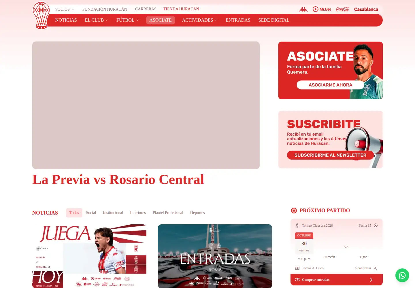 Captured homepage of cahuracan.com in the current scan